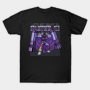 Let's Get Ready To Rumble Cool 80's Robot Cartoon Meme T-Shirt